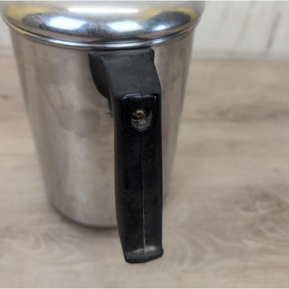 Revere Ware 1801 Copper Clad Glass Knob Percolator Stainless Steel 8 Cup Vintage